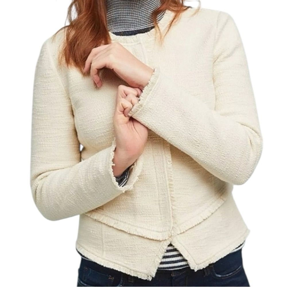 Anthropologie Ett:Twa Bardot Knit Moto Jacket Small